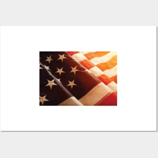 USA Flag Paint Posters and Art